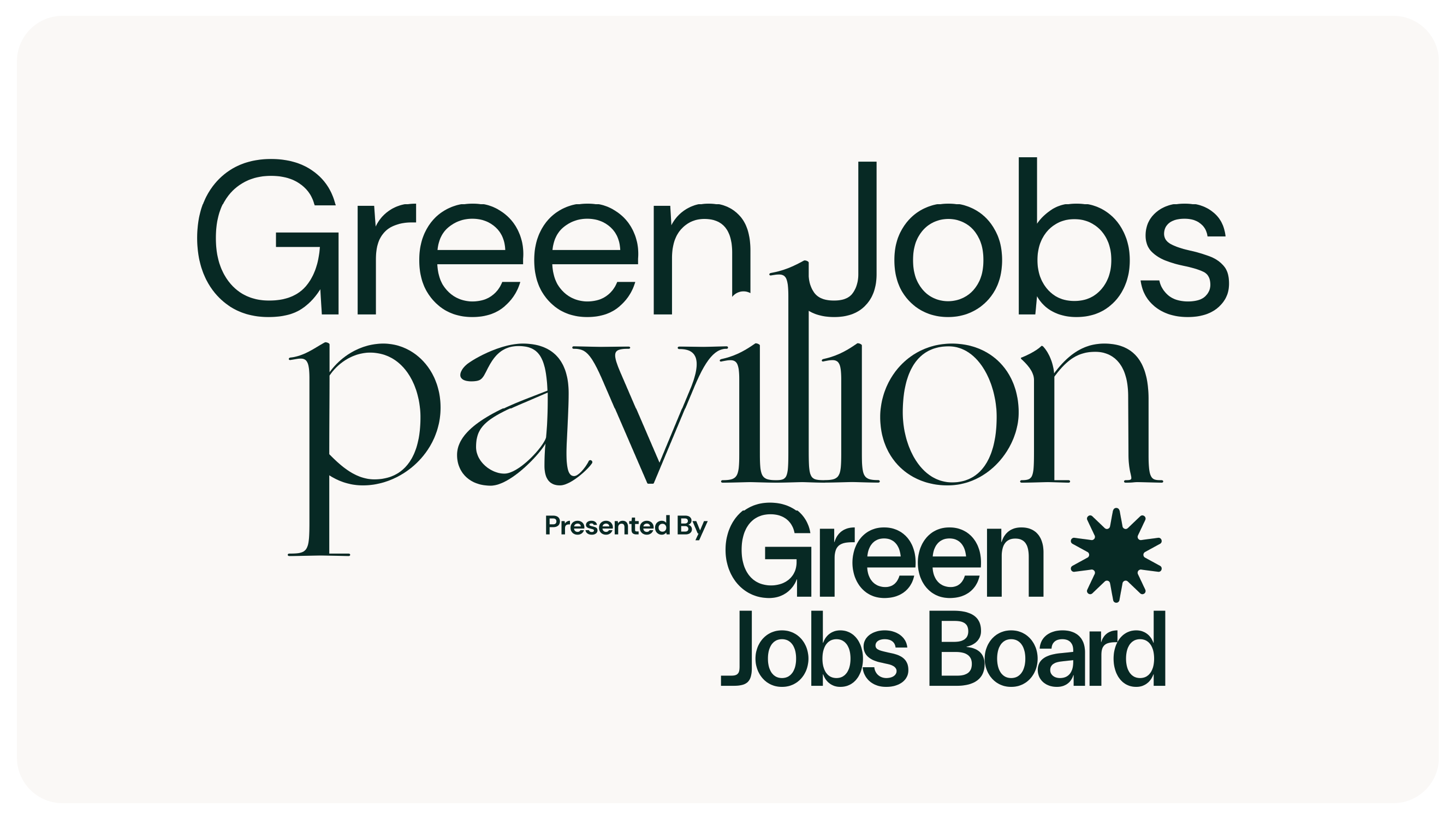 Green Jobs Pavilion logo 