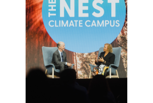 Carter Roberts, President and CEO, WWF in the United States and Lisa Jackson, Vice President of Environment, Policy and Social Initiatives, Apple